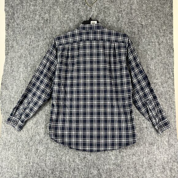 Eddie Bauer Shirt Mens Medium Plaid Relaxed Fit Career Everyday Button-Down Top - Picture 2 of 12
